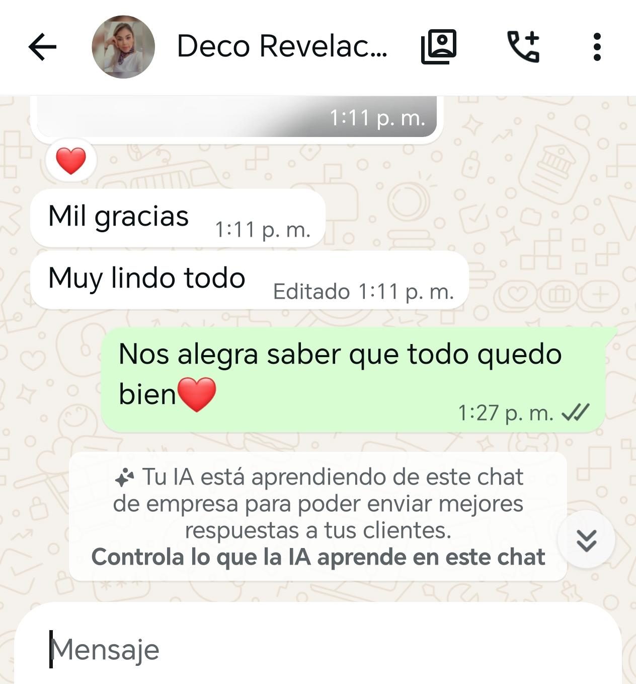 Captura de WhatsApp: Revelación de sexo